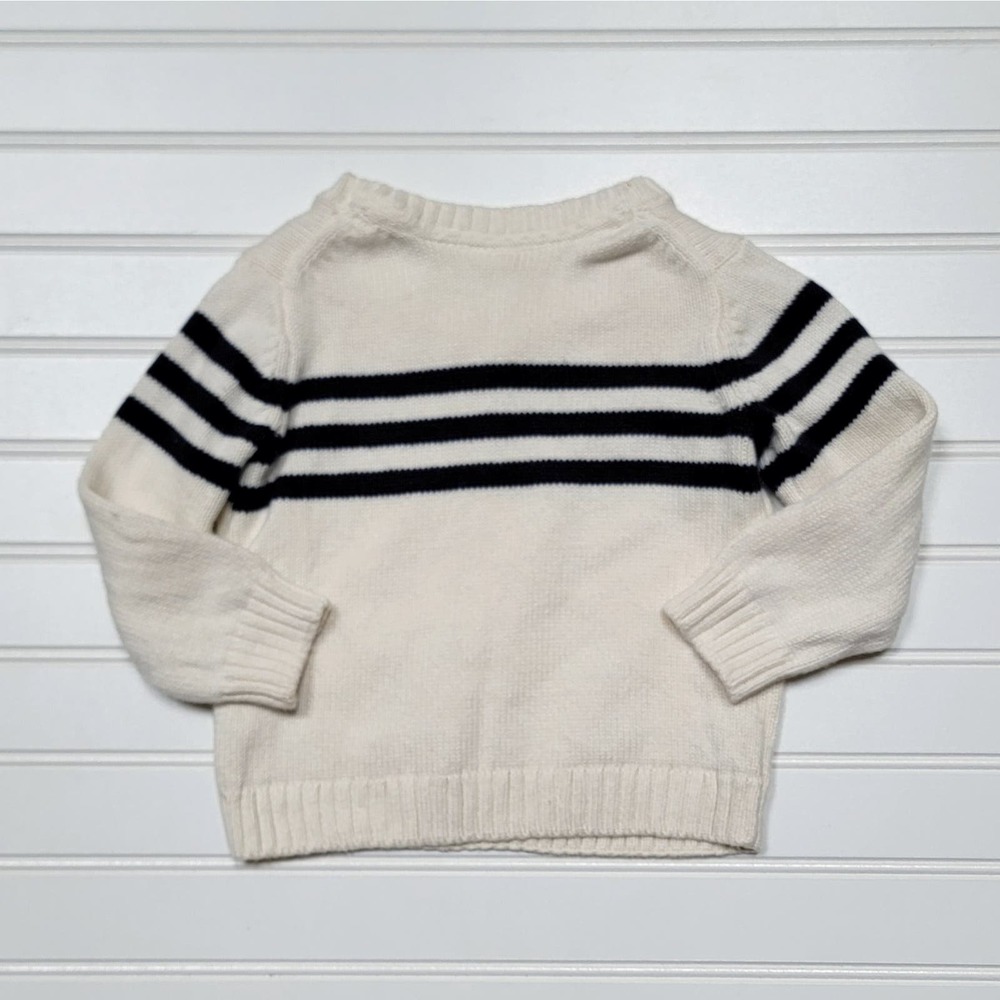 Janie and Jack Striped Anchor Pullover Sweater - Picture 3 of 5